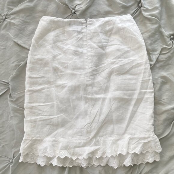 Ann Taylor Embroidered Linen Skirt - Picture 4 of 5